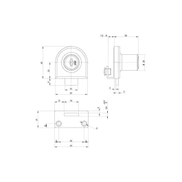 Serrure de porte battante en verre – Pour verre d’épaisseur : 6 mm – Décor : Nickelé – OJMAR