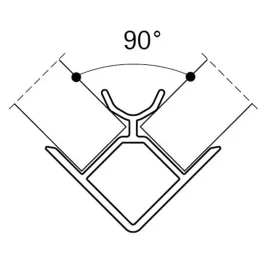 Jonction d’Angle 90D – PVS/Alu 150mm – Volpato