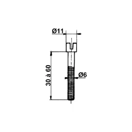 Vis de lit – Tete Croix – Pas 150 – Acier Brut – SERFA