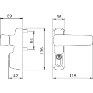 MODULE IDEA BEQUILLE DEB + CYLINDRE BLANC – ISEO FRANCE S.A.S. QUINCAILLERIE DE BATIMENT – ISEO FRANCE S.A.S. – 94011004T