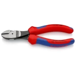 Knipex 74 02 160 – Alicate de corte diagonal de fuerza 160 mm con mangos bicomponentes