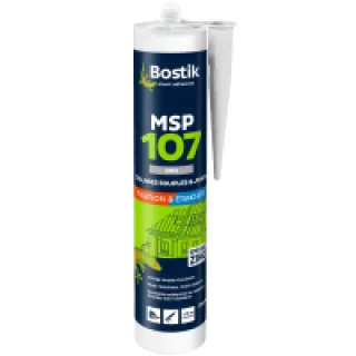 MASTIC COLLE MS POLYMERE MSP 107 GRIS 290 ML – BOSTIK FIXATION ASSEMBLAGE (vendu par 12) – BOSTIK – 30131383 (vendu par 12)