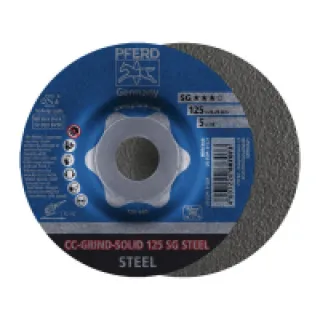 Meule à ébarber CC-GRIND-SOLID SG STEEL D125xép. mm contre-coudé acier perçage 2 (Par 10)