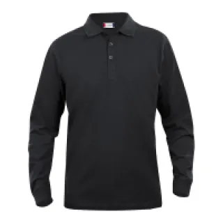 Polo manche longue classic lincoln – coloris : noir – taille : s – NEW WAVE FRANCE