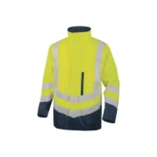 PARKA 4 EN 1 HAUTE VISIBILITÉ POLYESTER OXFORD ENDUIT PU Jaune fluo/Bleu marine – DELTA PLUS – Taille 2XL