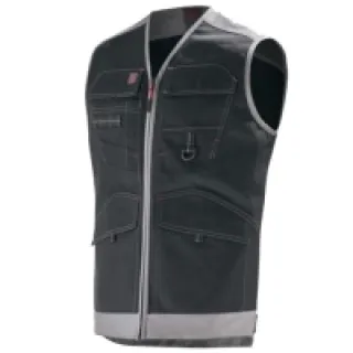 Gilet de travail TROWEL sans manches 9ATTUP noir/gris T6 – LAFONT – LA-9ATTUP-985-6