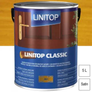 Lasure de protection décorative Classic Chêne clair satin 5L LINITOP