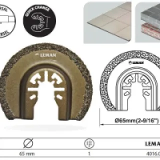 Lame de scie segment fine à concretion carbure diamètre 65 mm 4016.01 Leman