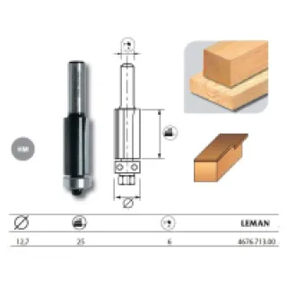 MECHE D’AFFLEUREUSE DROITE D12,7 LU25 Q6 /RLT – LEMAN OUTILLAGE – LEMAN – 4676.713.00