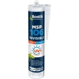 MASTIC COLLE MS POLYMERE MSP 106 UV+ INVISIBLE 290ML – BOSTIK FIXATION ASSEMBLAGE (vendu par 12) – BOSTIK – 30619897 (vendu par 12)