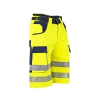 Bermuda de travail Bougie HV jaune fluo/marine – LMA – Taille 44