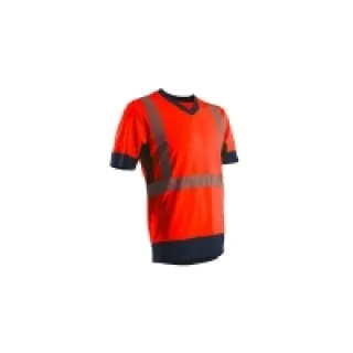 T-shirt HV manches courtes Komo rouge et marine – Coverguard – Taille M