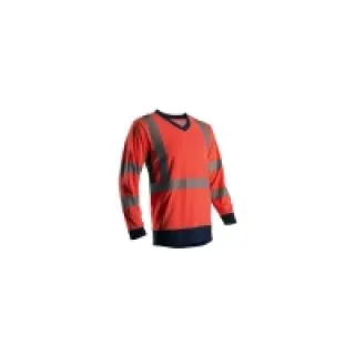 T-shirt HV manches longues Suno rouge et marine – Coverguard – Taille M