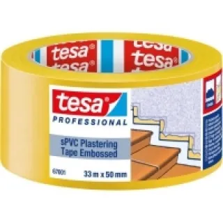 tesa SPVC EMBOSSED 67001-00001-00 Bande adhésive de plâtrage tesa® Professional jaune (L x l) 33 m x 50 mm 1 pc(s)