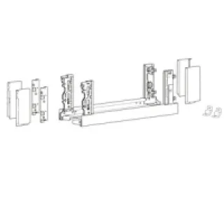 Kits profils côtés AvanTech YOU  tiroir casserolier Inlay hauteur 187 mm  pronfondeur 550 mm  Anthracite