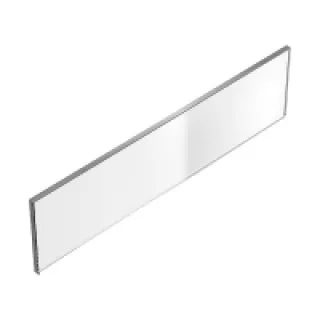 Façade à langlaise en verre hauteur totale  hauteur 130 mm  largeur meuble 1200 mm  épaisseur 10 mm