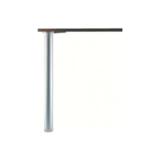 Pied de table aluminium cannelé ø60 – Décor : Argent – Diamètre : 60 mm – Hauteur : 700 mm – Réglage : + 30 mm – CAMAR