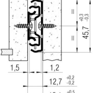 Coulisse à billes télescopique – Course : 500 mm – Longueur : 500 mm – FULTERER