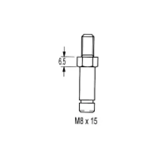 Fixations pour roulettes ø50/65/75 – Pour roulette de diamètre : 50 / 65 / 75 mm – Type : M10 x 15 mm – GUY RAYMOND