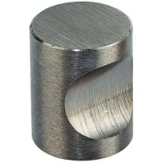 Bouton cylindrique à encoche – Décor : Inox brossé – Hauteur : 22 mm – Diamètre : 20 mm – FOSUN