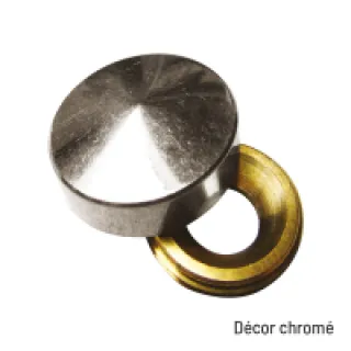 Cache vis conique – Décor : Chromé – Diamètre : 16 mm – ITAR