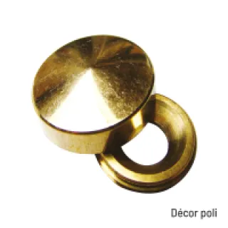 Cache vis conique – Décor : Poli – Diamètre : 18 mm – ITAR