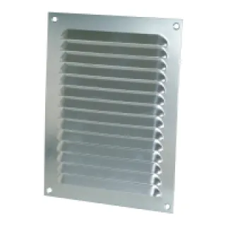 Grille de ventilation murale – Dimension : 250×250 – Teinte : Argent – Moustiquaire : Non – RENSON