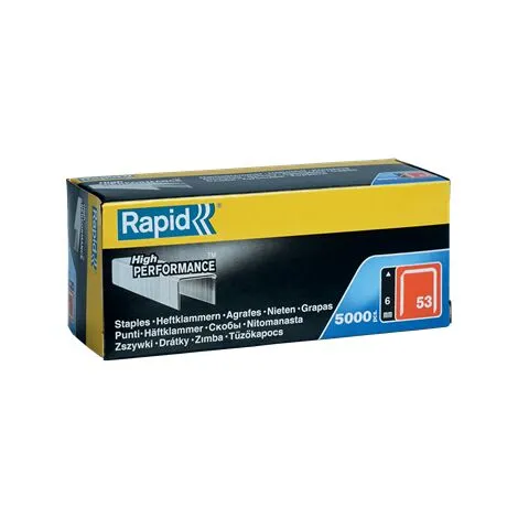 RAPID – Agrafes en fil fin n°53/06mm – Boîte carton 5000 – (11856250)