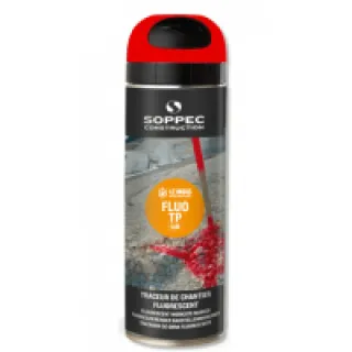 Traceur de chantier fluorescent 500 ml de couleur Rouge – SOPPEC 141513O