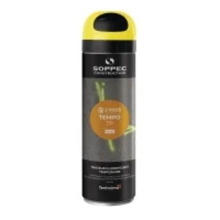 Bombe peinture temporaire Tempo TP 500ml – jaune – SOPPEC – 141617O