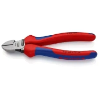 Knipex 70 02 160 – Alicate de corte diagonal 160 mm con mangos bicomponentes