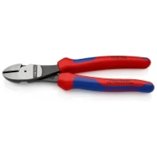 Knipex 74 02 200 – Alicate de corte diagonal de fuerza 200 mm con mangos bicomponentes