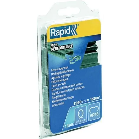 RAPID – Agrafes grillage – VR16 Vert – Blister 1390 – (40108800)