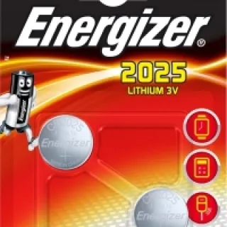 Blister ENERGIZER de 2 piles CR2025