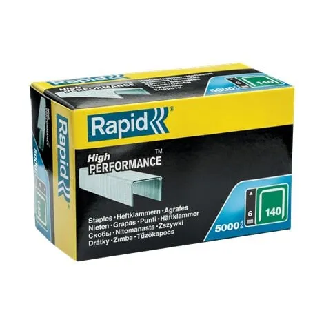 RAPID – Agrafes en fil plat n°140/06mm – Boîte carton 5000 – (11905711)