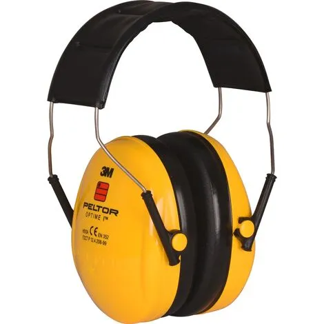 CASQUE ANTIBRUIT 3M PELTOR OPTIME JAUNE SNR 27DB DISPO 48H OPT1GU