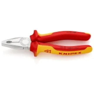 Knipex 03 06 180 – Alicate universal aislado VDE 180 mm con mangos bicomponentes