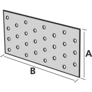 Plaque perforée simpson – 80x240x1.5mm – np15/80/240