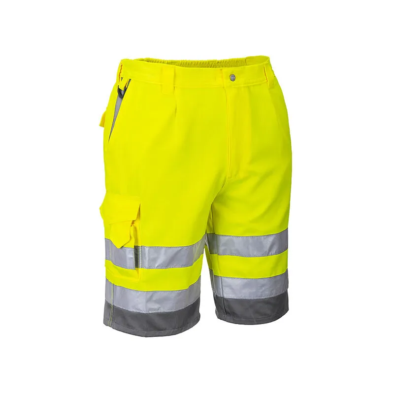 Bermuda Haute Visibilité E043 Jaune Gris TS Portwest