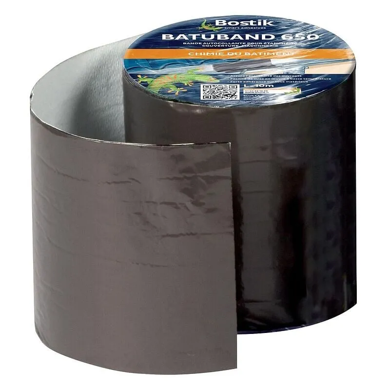 Bandes d’étanchéité autocollantes Batuband 650 Coloris gris; rouleau de 10 mètres largeur 10 cm – BOSTIK