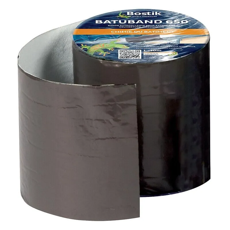 Bandes d’étanchéité autocollantes Batuband 650 Coloris gris; rouleau de 10 mètres largeur 15 cm – BOSTIK