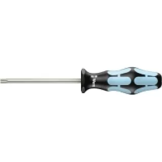 Tournevis TORX®. acier inoxydable. Dimensions : T 20. Long. de la lame 100 mm. Long. totale 198 mm. Ø de la lame : 4.5 mm