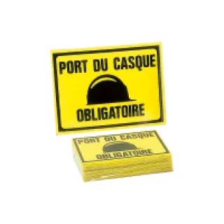 Lot de 25 panneaux de chantier  »Port du casque obligatoire » – NOVAP – 4304342