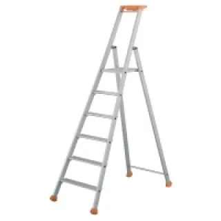 Escabeau 6 marches Tubesca MP PRO hauteur de travail 3.32m alu anodisé empattement 1.25m TUBESCA COMABI