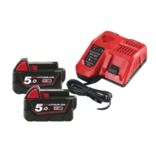 Pack NRJ Milwaukee 18V 5.0Ah 2 batteries 18V 5.0Ah 1 chargeur M12-18FC – 1 batterie M12 2.0Ah OFFERTE 4933459217