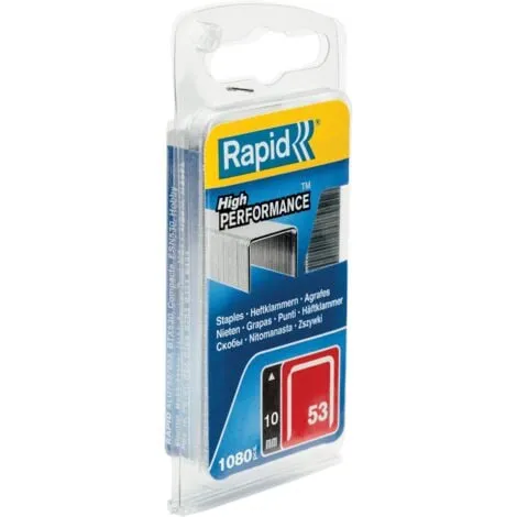 RAPID – Agrafes en fil fin n°53/10mm – Blister 1080 – (40109504)