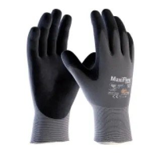 Gants de travail tricoté MAXIFLEX ULTIMATE enduit mousse de nitrile gris foncé/bleu marine T9 – ATG – MXFLULT874AD-09