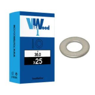 Boite 25 rondelles Ø 36mm type M zingué – Viswood