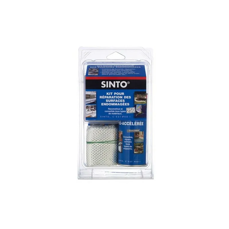 SINTO – Sinto kit réparation surfaces 250ml résine + 0.25m2 tissus