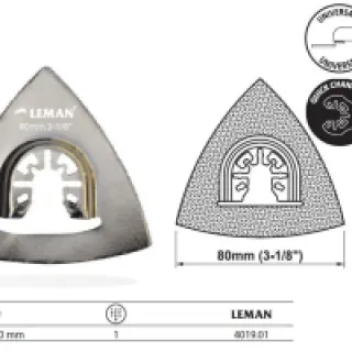 Plateau de ponçage diamanté 80×80 mm 4019.01 Leman